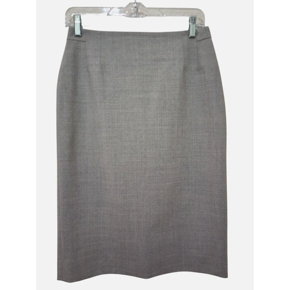 MM Lafleur Cobble Hill Pencil Skirt Womens Size 6 Light Grey Washable Wool NWT - Picture 3 of 8